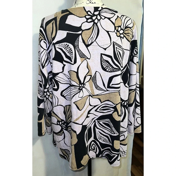 Alfred dunner Women's Floral Blouse cotton blend 1X - Picture 3 of 4